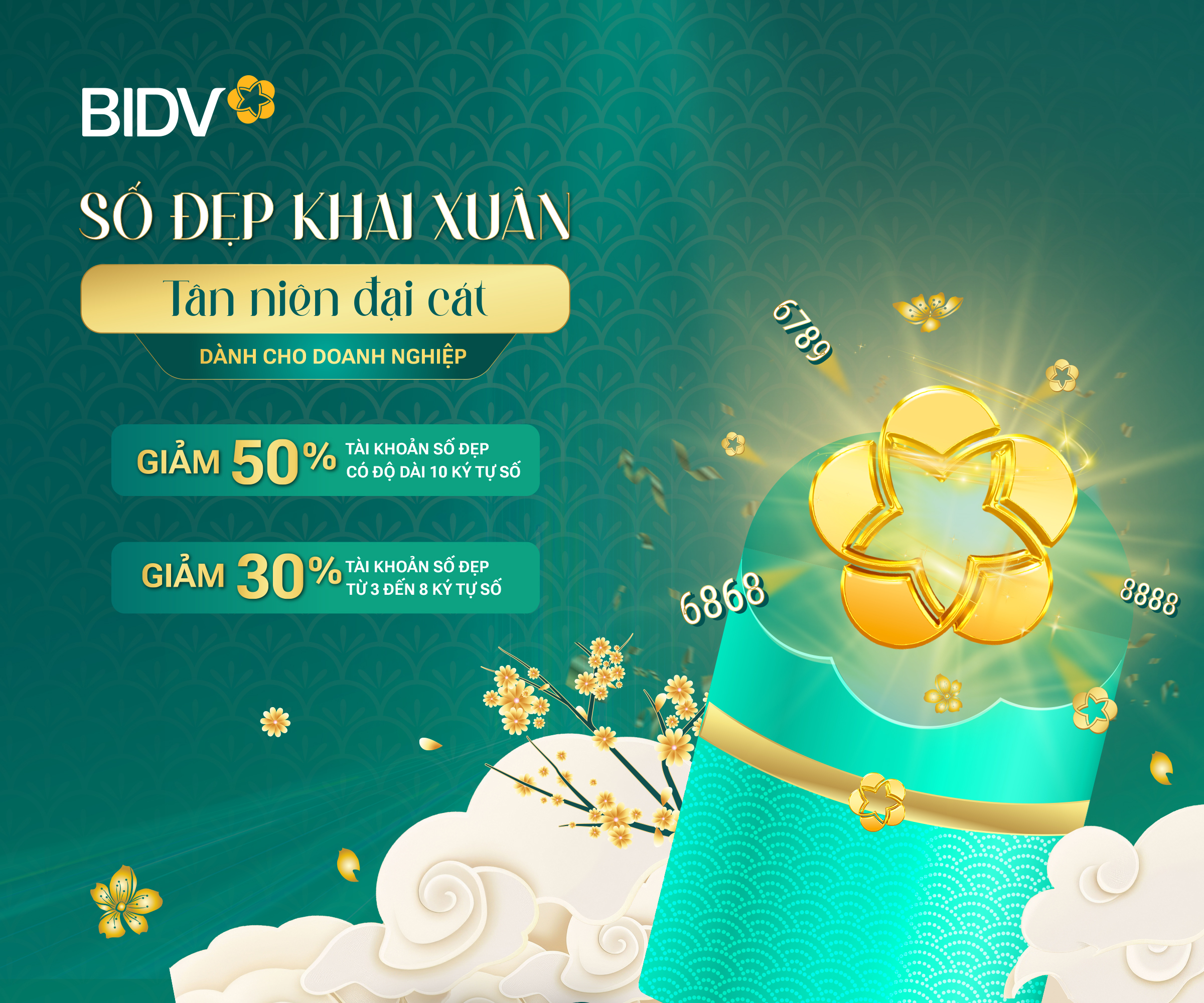 BIDV Số đẹp đầu năm