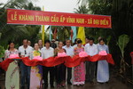 Khánh thành cầu nông thôn do gia đình đồng chí Lê Thanh Vân tài trợ