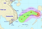 Bão Nock-ten tiến vào Biển Đông, tâm bão gió giật cấp 14-15.