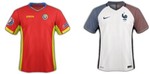 Màu áo của Pháp và Roumanie trong trận đấu mở màn EURO 2016
