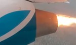 Clip động cơ máy bay hành khách bốc cháy khi đang trên bầu trời