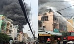 Cháy cửa hàng phụ tùng xe máy ở chợ Tân Thành