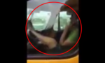 Clip tài xế lái xe container bằng chân trên 'cầu tử thần'