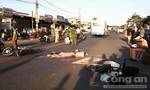 Va chạm xe máy, người phụ nữ bị xe buýt cán tử vong