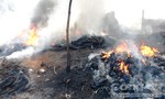 Quảng Ngãi: Cháy lớn ở hai cơ sở tái chế lốp ô tô