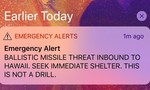 Hawaii: Người dân hốt hoảng vì cảnh báo tấn công tên lửa giả