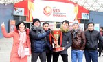 Nhiều người hâm mộ đã đến Thường Châu cổ vũ cho U23 Việt Nam
