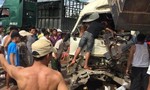 Xe khách và xe tải tông dính vào nhau, 10 người bị thương