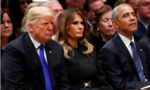 Tổng thống Trump “đơn độc” trong tang lễ Bush cha