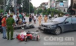 Nữ tài xế lái xe BMW tông hàng loạt xe máy