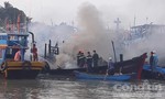 Tàu cá bị cháy do rò rỉ khí gas, thiệt hại tiền tỷ