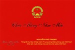 Thiếp chúc mừng năm mới của Tổng Bí thư, Chủ tịch nước Nguyễn Phú Trọng