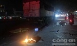 Xe tải kéo lê xe máy ở đoạn đường tối, một người chết tại chỗ
