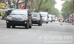 Đoàn xe chở an ninh bảo vệ ông Kim Jong-un về khách sạn Melia