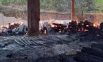 Cháy nhà kho, 160 tấn gỗ hương bị thiêu rụi