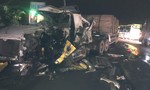 Xe container và xe khách tông nhau, hai tài xế bị thương nặng