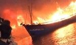 Cháy nhiều tàu cá đang neo đậu tránh bão lũ, thiệt hại hàng chục tỷ đồng