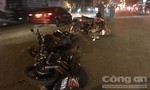 Ô tô “quét” 10 xe máy ở Sài Gòn, nhiều người bị thương