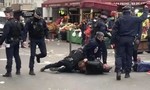 Clip Cảnh sát Pháp áp chế người không có giấy phép đi lại trong mùa dịch