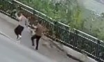 Clip sụt đất kinh hoàng “nuốt chửng” người đi bộ ở Trung Quốc