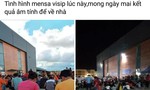 Cả trăm công nhân tụ tập xem hát hò với loa kẹo kéo tại 'vùng nóng' dịch