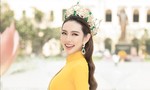 Hoa hậu Thùy Tiên rạng rỡ sắc vàng