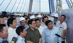 Thủ tướng Phạm Minh Chính dự lễ hợp long cầu Mỹ Thuận 2 bắc qua sông Tiền