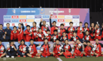 Clip đội tuyển bóng đá nữ Việt Nam nhận HCV SEA Games 32