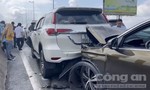 5 xe ô tô tông nhau dính chùm trên cao tốc TPHCM - Long Thành - Dầu Giây