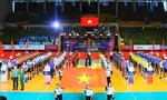 Chính thức khai mạc Giải bóng chuyền Công an TPHCM mở rộng lần 1 - năm 2024