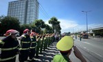 Đoàn xe nghi lễ chở hài cốt các liệt sỹ về an táng tại Nghĩa trang liệt sỹ Thành phố