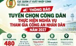 Tuyển chọn công dân thực hiện nghĩa vụ tham gia Công an nhân dân năm 2027