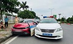 Tài xế vi phạm nồng độ cồn và tốc độ, đâm gãy cửa xe CSGT để bỏ chạy