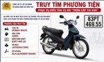 Công an TPHCM truy tìm xe máy liên quan vụ trộm cắp tài sản