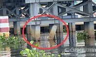 TPHCM: Sà lan tông cong cọc thép của trụ cầu An Phú Đông
