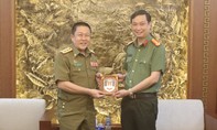 Lãnh đạo Cục Đào tạo làm việc với Trưởng Cơ quan đại diện Bộ Công an Lào