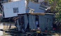 Cần Thơ: Hai vụ sạt lở khiến 10 căn nhà chìm xuống sông