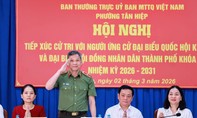 Thiếu tướng Tạ Văn Đẹp tiếp xúc cử tri: Quyết tâm, kiên trì xây dựng TPHCM an ninh, an toàn, không ma túy