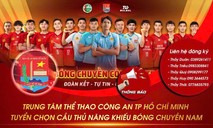 Trung tâm Thể thao Công an TPHCM tuyển chọn cầu thủ năng khiếu bóng chuyền