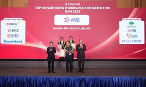 MB vào top 5 ngân hàng thương mại uy tín Việt Nam năm 2023