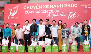 Saigon Co.op tặng 900 vé xe "0 đồng" đưa người nghèo về quê đón Tết