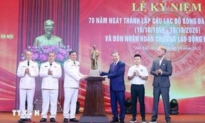 Tổng Bí thư, Chủ tịch nước Tô Lâm dự Lễ kỷ niệm 70 năm ngày thành lập CLB Bóng đá Công an Hà Nội
