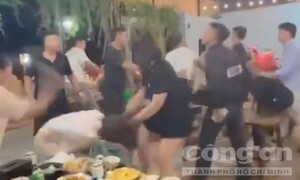 Bắt đối tượng gây rối trật tự, đánh người tại quán nhậu