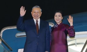 Tổng Bí thư, Chủ tịch nước Tô Lâm và Phu nhân lên đường thăm cấp Nhà nước đến Trung Quốc