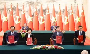 Lễ ký các văn kiện hợp tác giữa hai nước Việt Nam-Trung Quốc