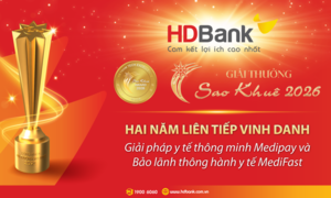 HDBank ghi dấu ấn tại Sao Khuê 2026 với bộ đôi giải pháp y tế số MediPay – MediFast
