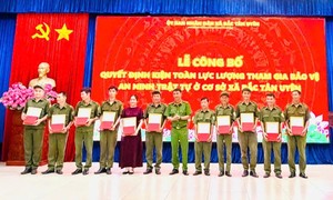 Xã Bắc Tân Uyên: Kiện toàn lực lượng tham gia bảo vệ an ninh trật tự ở cơ sở
