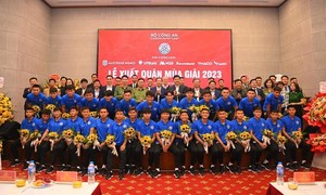 CLB Bóng đá CAND xuất quân dự giải bóng đá hạng Nhất Quốc gia năm 2023