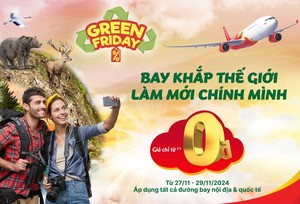 Bay xanh cùng Vietjet với siêu khuyến mãi Green Friday