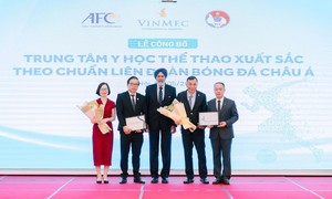Liên đoàn Bóng đá châu Á công nhận Vinmec là trung tâm y học thể thao xuất sắc